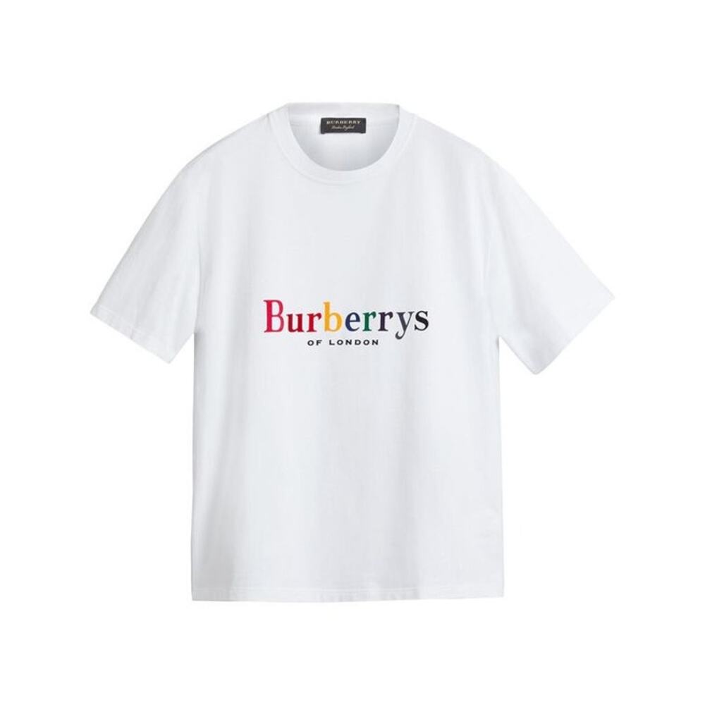 Burberry S Reissued 1995 Rainbow Logo T-shirt - White